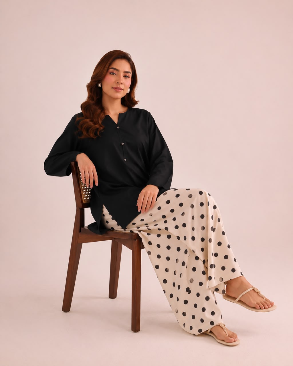 Black Polka Premium 2-Piece Suit