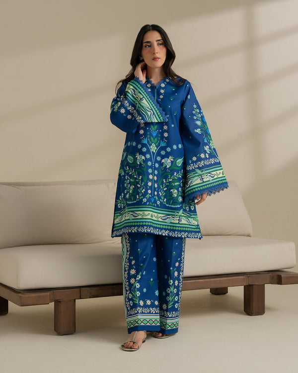 Royal Blue Digital Printed 2-Piece Suit 💙