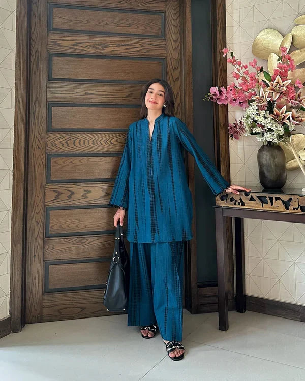Lilac Printed 2pcs {farshi shalwar}