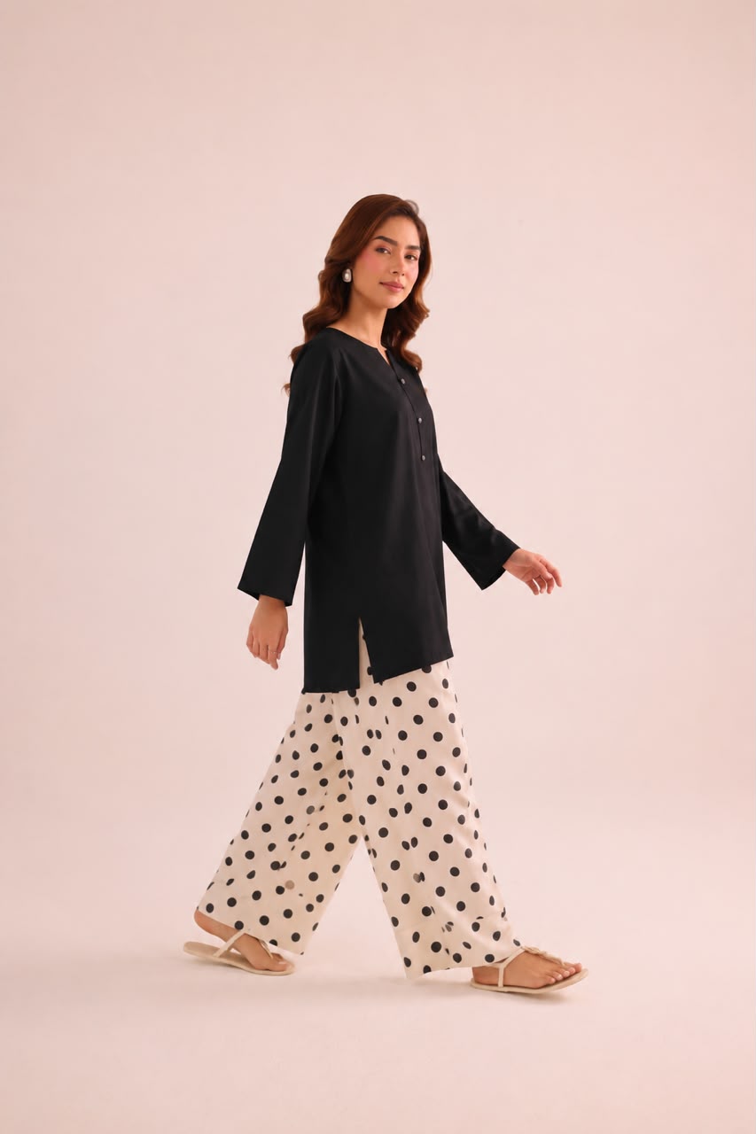Black Polka Premium  2-Piece Suit