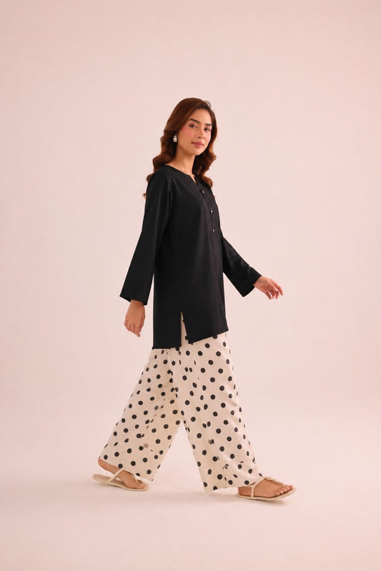 Black Polka Premium  2-Piece Suit