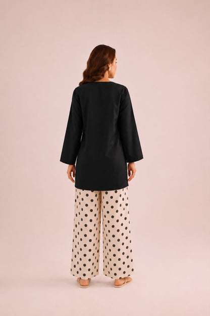 Black Polka Premium  2-Piece Suit