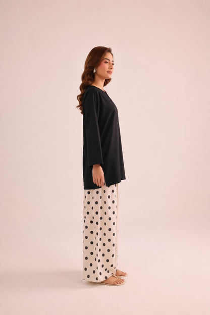 Black Polka Premium  2-Piece Suit