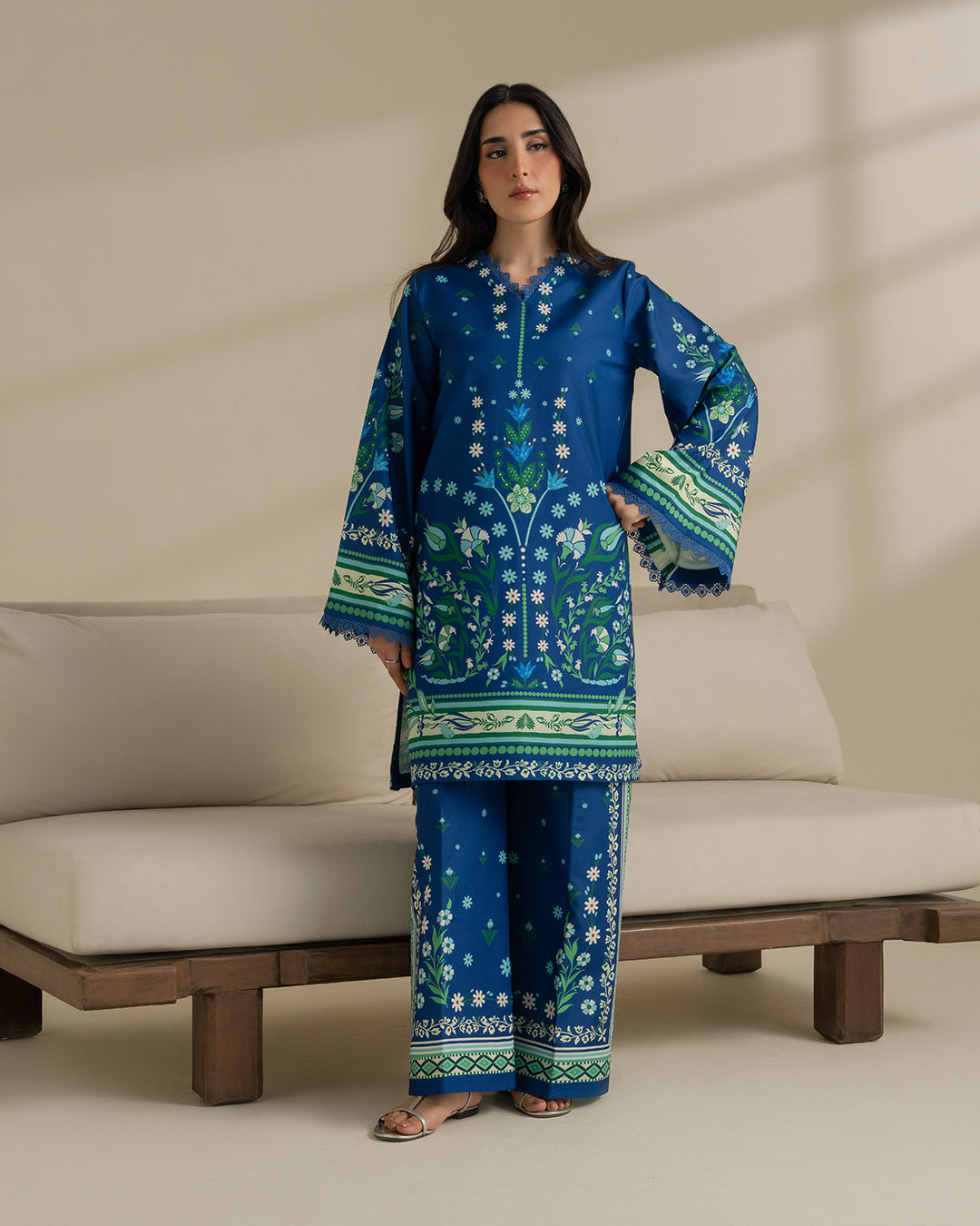 Royal Blue Digital Printed 2-Piece Suit 💙