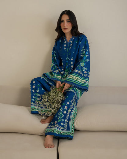 Royal Blue Digital Printed 2-Piece Suit 💙
