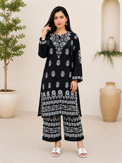 Indian Chikankari Embossed 2Pc