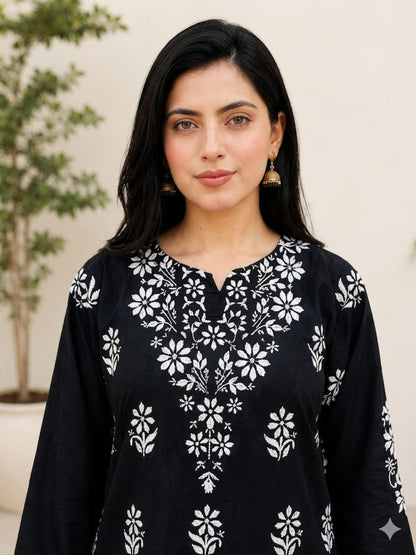 Indian Chikankari Embossed 2Pc