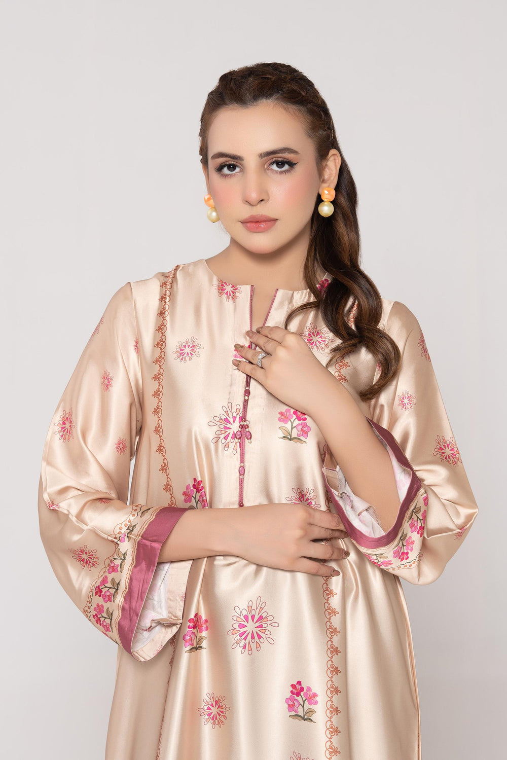Rosé Bloom Long Kaftan