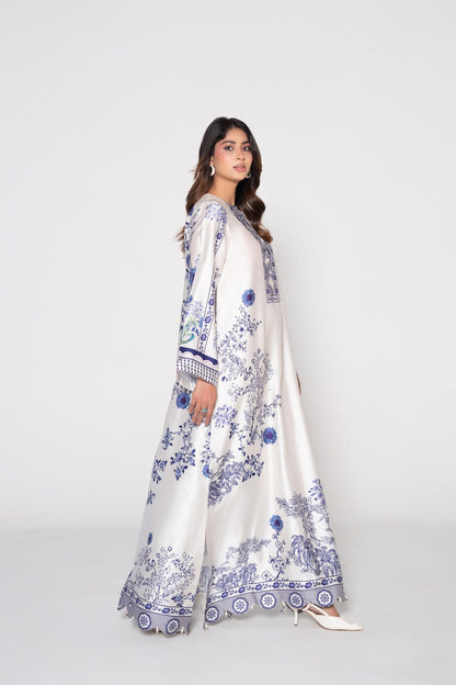 Sapphire Bloom Kaftan