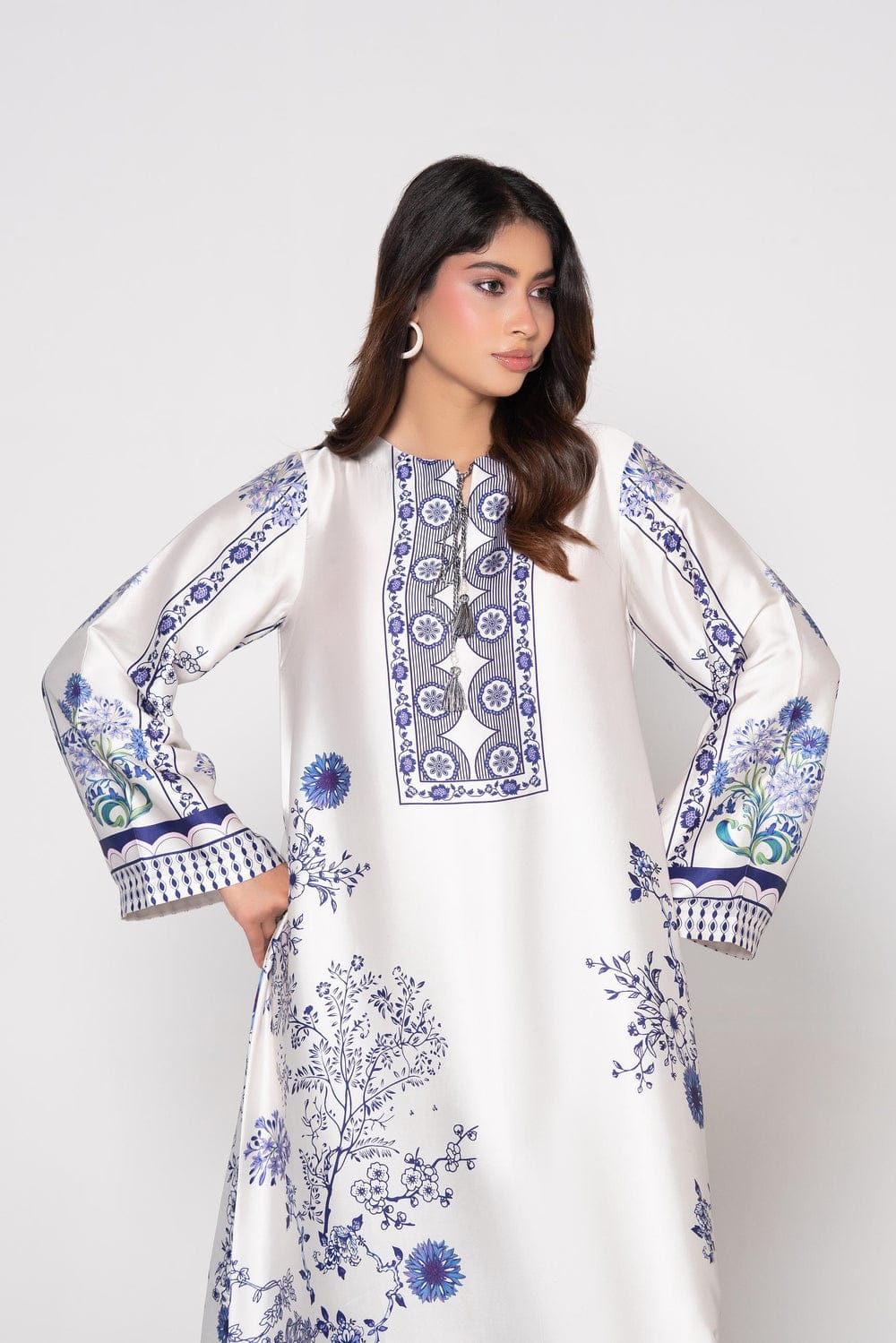Sapphire Bloom Kaftan