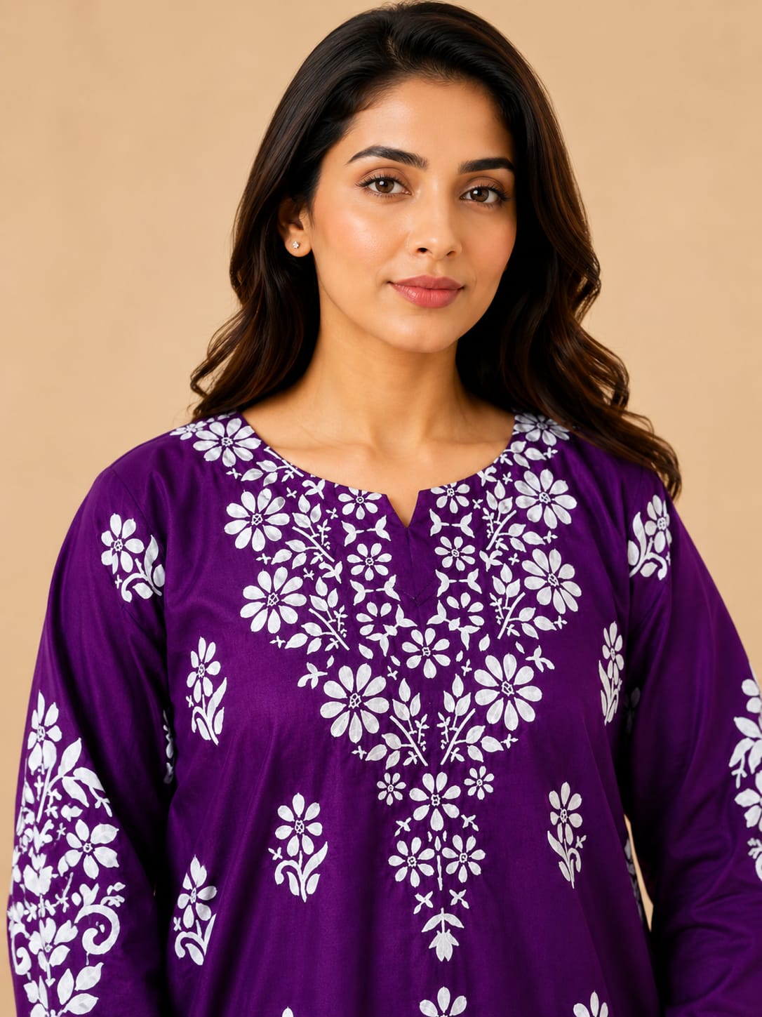 Indian Chikankari Embossed 2Pc
